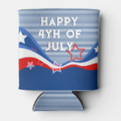 Abstract Amerikaans vlagontwerp patriottisch ontwe Blikjeskoeler (Voorkant)