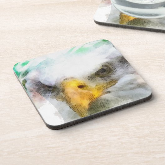 Abstract-Amerikaanse Bald Eagle Bier Onderzetter (Linkerzijde)