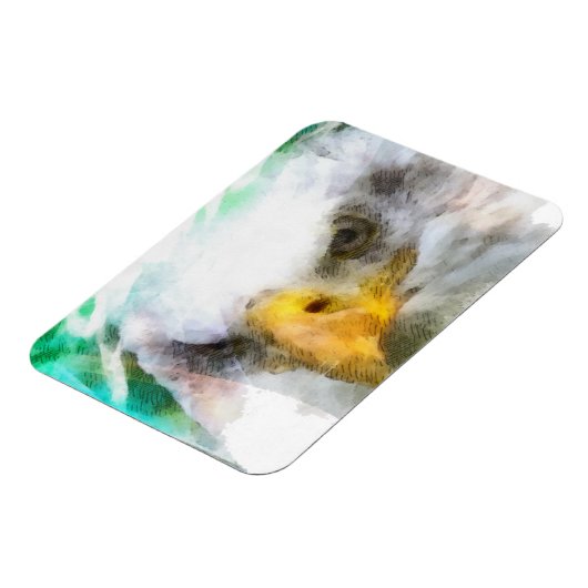 Abstract-Amerikaanse Bald Eagle Magneet (Linkerzijde)