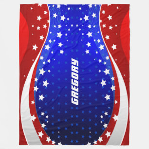 Abstract-Amerikaanse vlaggestars en -strips 2 Fleece Deken