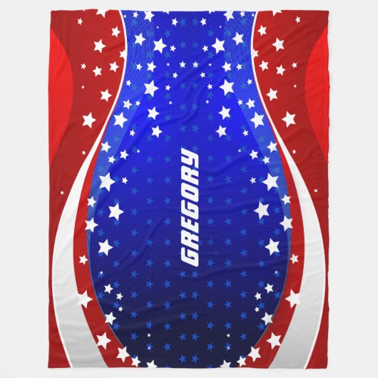 Abstract-Amerikaanse vlaggestars en -strips 2 Fleece Deken (Voorkant)