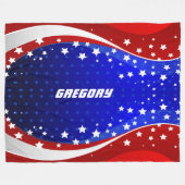 Abstract-Amerikaanse vlaggestars en -strips 2 Fleece Deken (Voorkant (Horizontaal))