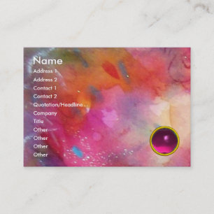 ABSTRACT AMETHYST, helder rood blauw paars Visitekaartje