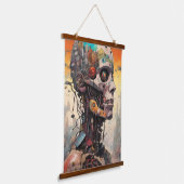 Abstract Anatomische Cyborg Wandtapijt Hangend Wandkleed (Gebogen)