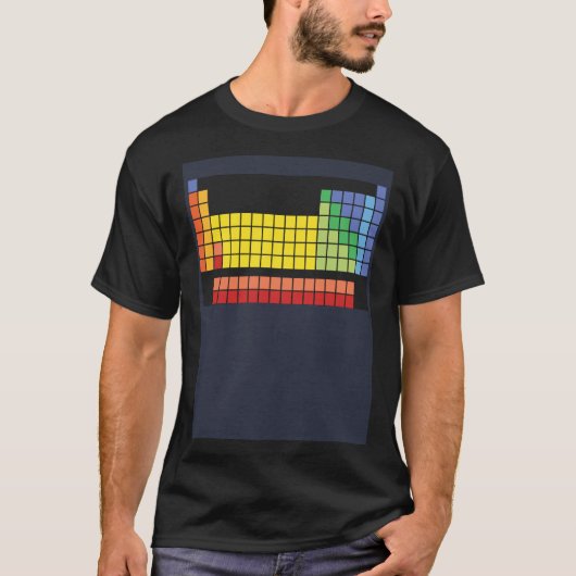 Abstract and colourful periodic table t-shirt (Voorkant)