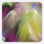 Abstract Angel-ontwerp Vierkante Sticker (Voorkant)