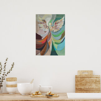 Abstract angel poster