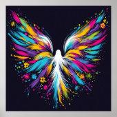 Abstract Angel Wall Poster on Semi-Gloss Paper (Voorkant)