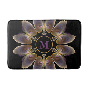 Abstract Angel Wings Mandala Fractal Monogram Badmat