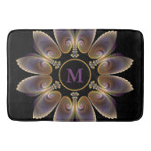 Abstract Angel Wings Mandala Fractal Monogram Badmat (Voorkant)