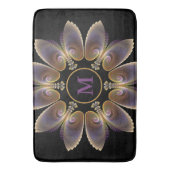 Abstract Angel Wings Mandala Fractal Monogram Badmat (Voorkant Verticaal)