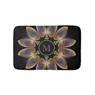 Abstract Angel Wings Mandala Fractal Monogram Badmat