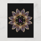 Abstract Angel Wings Mandala Fractal Monogram Briefkaart (Voorkant)