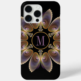 Abstract Angel Wings Mandala Fractal Monogram iPhone 15 Pro Max Hoesje