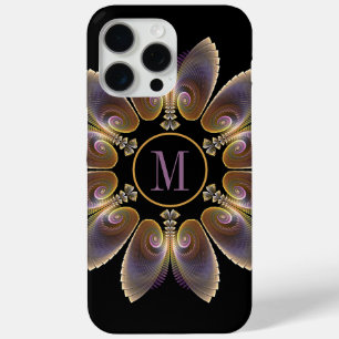 Abstract Angel Wings Mandala Fractal Monogram iPhone 15 Pro Max Hoesje
