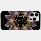 Abstract Angel Wings Mandala Fractal Monogram Case-Mate iPhone Case (Achterkant (horizontaal))