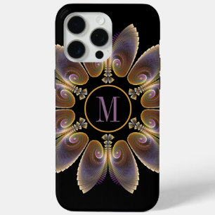 Abstract Angel Wings Mandala Fractal Monogram iPhone 15 Pro Max Hoesje