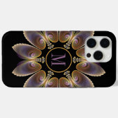 Abstract Angel Wings Mandala Fractal Monogram Case-Mate iPhone Case (Achterkant (horizontaal))