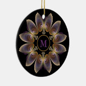 Abstract Angel Wings Mandala Fractal Monogram Keramisch Ornament (Rechts)