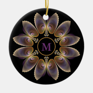 Abstract Angel Wings Mandala Fractal Monogram Keramisch Ornament