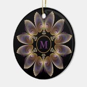 Abstract Angel Wings Mandala Fractal Monogram Keramisch Ornament (Links)