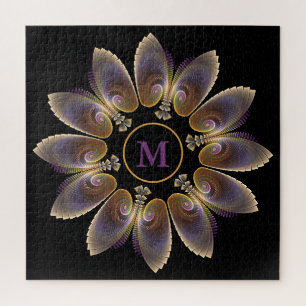 Abstract Angel Wings Mandala Fractal Monogram Legpuzzel