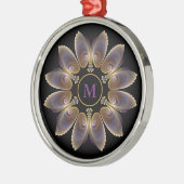 Abstract Angel Wings Mandala Fractal Monogram Metalen Ornament (Links)