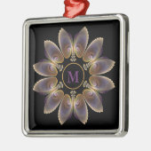Abstract Angel Wings Mandala Fractal Monogram Metalen Ornament (Links)