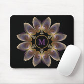 Abstract Angel Wings Mandala Fractal Monogram Muismat (Met muis)