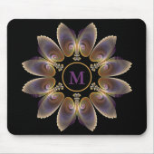 Abstract Angel Wings Mandala Fractal Monogram Muismat (Voorkant)