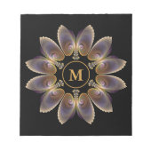 Abstract Angel Wings Mandala Fractal Monogram Notitieblok (Voorkant)