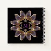 Abstract Angel Wings Mandala Fractal Monogram Notitieboek (Achterkant)