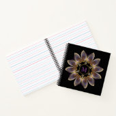 Abstract Angel Wings Mandala Fractal Monogram Notitieboek (Binnen)