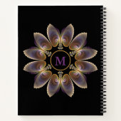 Abstract Angel Wings Mandala Fractal Monogram Notitieboek (Achterkant)