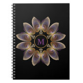 Abstract Angel Wings Mandala Fractal Monogram Notitieboek (Voorkant)