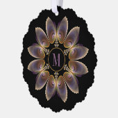 Abstract Angel Wings Mandala Fractal Monogram Ornament Kaart (Links)