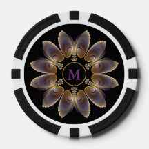 Abstract Angel Wings Mandala Fractal Monogram
