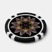 Abstract Angel Wings Mandala Fractal Monogram Poker Chips (Enkel)