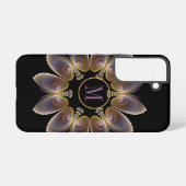 Abstract Angel Wings Mandala Fractal Monogram Samsung Galaxy Hoesje (Achterkant horizontaal)