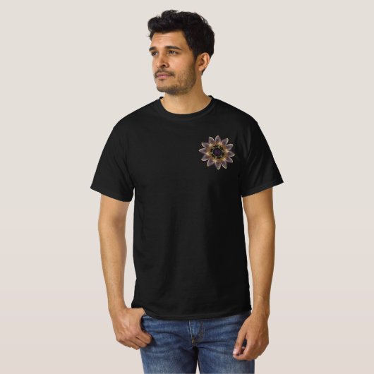 Abstract Angel Wings Mandala Fractal Monogram T-shirt (Voorkant volledig)
