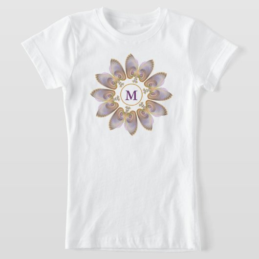 Abstract Angel Wings Mandala Fractal Monogram T-shirt (Laagn)