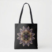 Abstract Angel Wings Mandala Fractal Monogram Tote Bag (Voorkant)