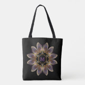 Abstract Angel Wings Mandala Fractal Monogram Tote Bag (Achterkant)