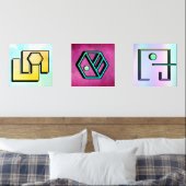 Abstract Angles Muurkunst Sets (Slaapkamer)