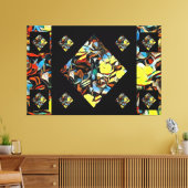 Abstract anjercanvas afdrukken met dromen (Insitu (Woonkamer))