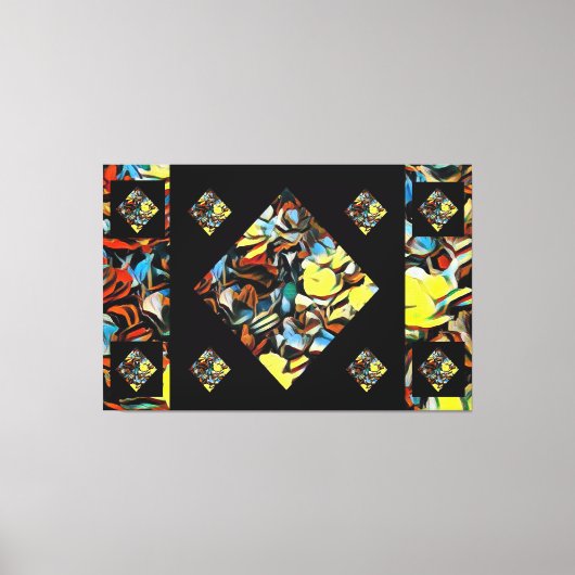 Abstract anjercanvas afdrukken met dromen (Voorkant)