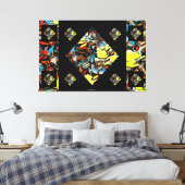 Abstract anjercanvas afdrukken met dromen (Insitu (Slaapkamer))