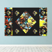 Abstract anjercanvas afdrukken met dromen (Insitu (Houten vloer))