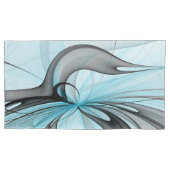 Abstract Anthracite Gray Blue Modern Fractal Art Kussensloop (Voorkant)