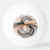 Abstract Anthracite Gray Sienna Modern Fractal Art Pingpongbal (Achterkant)